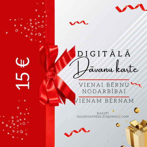 DIGITĀLĀ Dāvanu karte uz bērnu nodarbību €15 